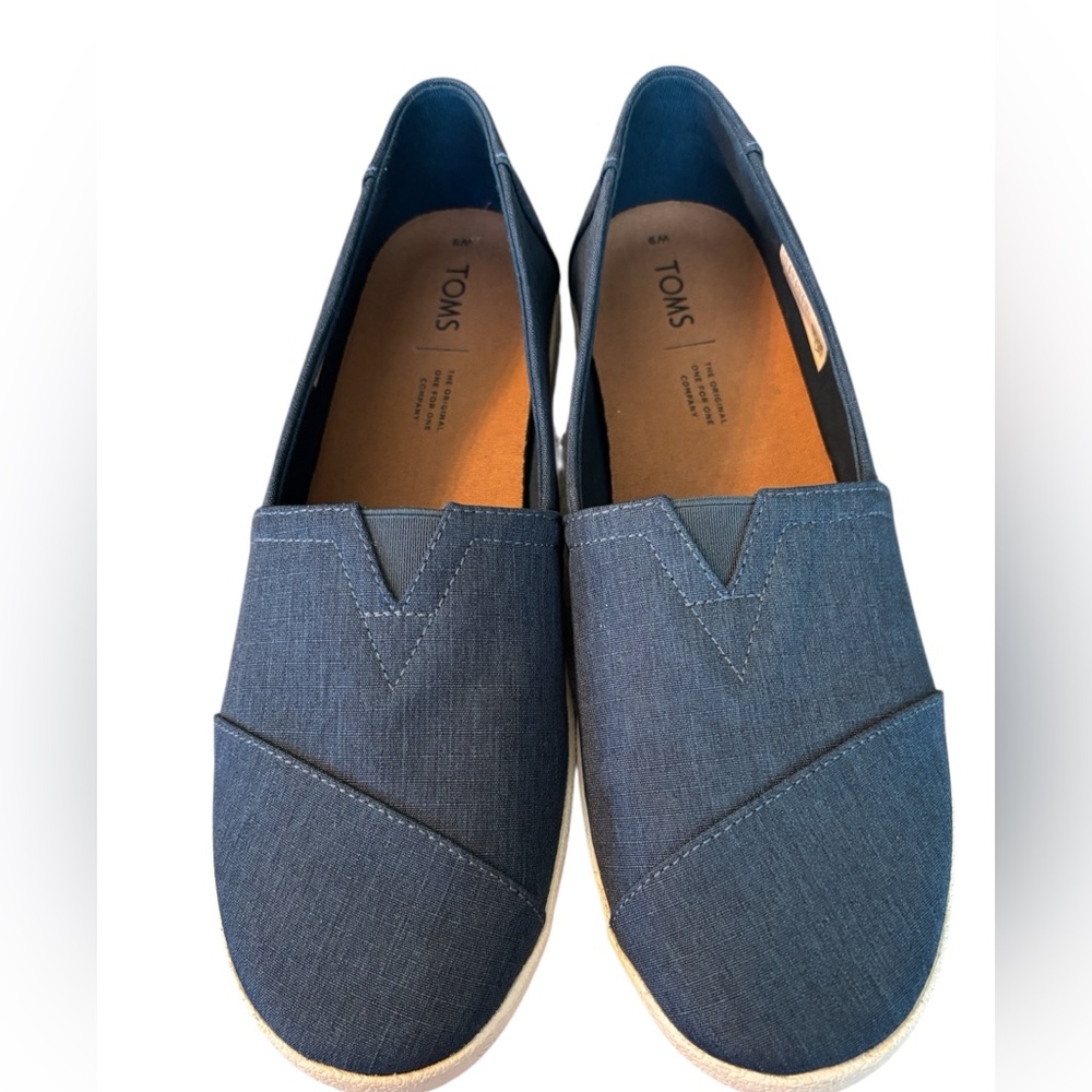 TOMS Women’s Slip On Shoes Alpargata Blue Size 9